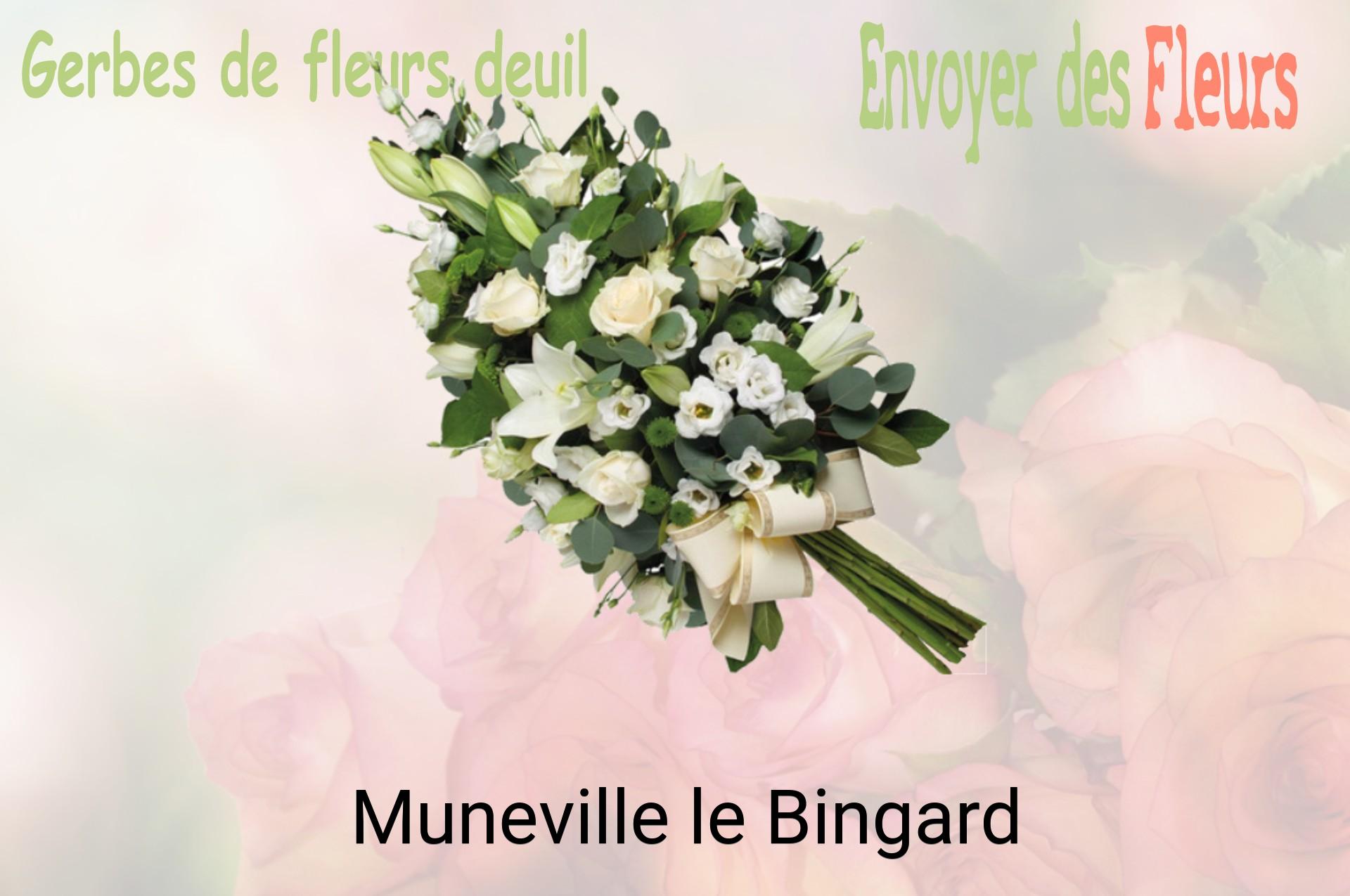 Gerbe de fleurs de deuil livrée à Muneville-le-Bingard